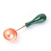 Brass Handle Wax Sealing Stamp Melting Spoon TOOL-WH0133-38B-RG-1