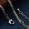 Brass Rope Chain Bracelets for Women BJEW-G735-08P-3