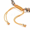 Teardrop Natural Larvikite Braided Bead Bracelet BJEW-JB08116-01-5