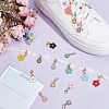 32Pcs 16 Styles Alloy Enamel Shoes Charms HJEW-PH01947-4