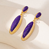 Alloy Enamel Dangle Stud Earrings FS-WG80632-03-1