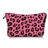 Leopard Print Polyester Cosmetic Zipper Pouches PW-WGDCEF5-03-1