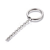 Tarnish Resistant 304 Stainless Steel Split Key Ring Clasps LS-STAS-L226-009B-1