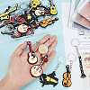 AHADERMAKER 20Pcs 10 Style Silicone Pendant Keychains KEYC-GA0001-22-3