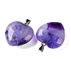 Dyed & Heated Natural Crystal Core Agate Pendants GG-CBACB71-04P-05-2