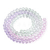 Transparent Glass Beads Strands X-GLAA-E036-07V-3