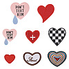 8Pcs 8 Styles Computerized Embroidery Cloth Patches PATC-TA0001-38B-1