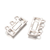 Alloy Magnetic Clasps with Loops PALLOY-Q328-06P-2