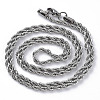 Non-Tarnish 304 Stainless Steel Rope Chain Necklaces for Men Women LS-NJEW-T012-03-66-S-01-2