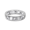 Rhodium Plated 925 Sterling Silver Micro Pave Cubic Zirconia Finger Rings for Women RJEW-K253-11P-2