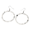 Fashionable Natural Howlite Hoop Earrings for Women KJ9273-9-1