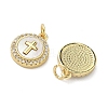 Brass Micro Pave Cubic Zirconia Pendants X-KK-A282-01G-03-2