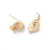 Brass Stud Earrings Finding for Women KK-A244-11G-2