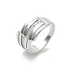 304 Stainless Steel Cubic Zirconia Finger Rings for Women RJEW-F189-04P-2