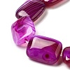 Natural Striped Agate/Banded Agate Beads Strands G-B137-B01-01H-4
