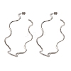 304 Stainless Steel Wavy Stud Earrings EJEW-R028-02P-4
