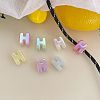 UV Plating Acrylic Alphabet Beads OACR-N163-42H-1