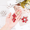 ARRICRAFT 4Pcs 2 Style Flower Glass Rhinestone Shoe Decoration AJEW-AR0001-79A-3