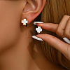 Exquisite Stainless Steel Rhinestone Hoop Earrings AK6534-3-1