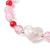 Spray Painted Crackle Glass Beads Stretch Bracelets for Women BJEW-MZ00201-03-3