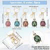 Olycraft 5Pcs 5 Colors Alloy Rhinestone Pendant Keychain KEYC-OC0001-21-2