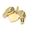 Brass Micro Pave Cubic Zirconia Locket Pendants KK-A293-26B-G-2