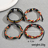 Bohemian Style Handmade PU Leather Adjustable Bracelet Sets FL7355-3-1