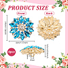 4Pcs Alloy & Glass & Rhinestone Shank Buttons BUTT-FG0001-63B-2
