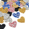 Polyester Hotfix Rhinestone Iron on Patches Applique Patch FIND-TA0002-53B-3