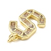 Brass Micro Pave Cubic Zirconia Pendants KK-V014-01G-19-2