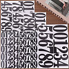 Globleland 12 Sheets 3 Styles PVC Number Adhesive Decorative Stickers DIY-GL0004-59-3