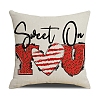 Valentine's Day Burlap Pillow Covers AJEW-M217-01A-1