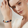 1pc Yoga Chakra Jewelry Stretch Bracelets BJEW-DJ0001-35B-5