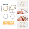12Pcs 2 Colors 201 Stainless Steel Huggie Hoop Earring Findings STAS-SC0004-68-2