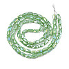 Electroplate Opaque Solid Color Glass Beads Strands X-EGLA-N002-25-A03-2