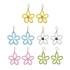 Flower Glass Beaded Dangle Earrings EJEW-JE06204-1