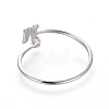 Rhodium Plated 925 Sterling Silver Cuff Rings STER-D033-01W-P-2