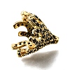 Brass Micro Pave Black Cubic Zirconia Beads KK-V011-26G-2