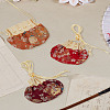 3Pcs 3 Colors Valentine's Day Flower Embroidery Silk & Satin Drawstring Sachet Bags with Tassel AJEW-LP0012-28A-1