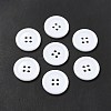 White Flat Round Resin Buttons X-RESI-D030-20mm-01-4
