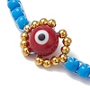 Handmade Lampwork Evil Eye & Glass Seed Beads Braided Bead Bracelets BJEW-MZ00090-04-3