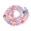 Crackle Transparent Glass Beads Strands GLAA-N068-06A-14-2