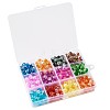 Two Tone Transparent Crackle Acrylic Beads CACR-TA0001-01-4