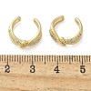 Brass Micro Pave Clear Cubic Zirconia Cuff Earrings EJEW-F359-09G-02-3