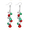 Christmas Theme Alloy Plastic Dangle Earrings FS-WG6FBD6-06-1