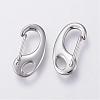 304 Stainless Steel Push Gate Snap Keychain Clasp Findings STAS-G039-05P-2