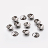 Tarnish Resistant Original Color 201 Stainless Steel Bead Cones STAS-E080-01-1