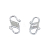 925 Sterling Silver S-Hook Clasps DIY-WH0430-619B-S-1