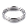 Non-Tarnish 304 Stainless Steel Flat Plain Band Rings STAS-I160-D-P-2