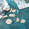 Cheriswelry 32Pcs 8 Style 201 Stainless Steel Stamping Blank Tag Pendants STAS-CW0001-10-8